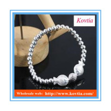 fashion design 925 sterling silver beads bangles bracelet